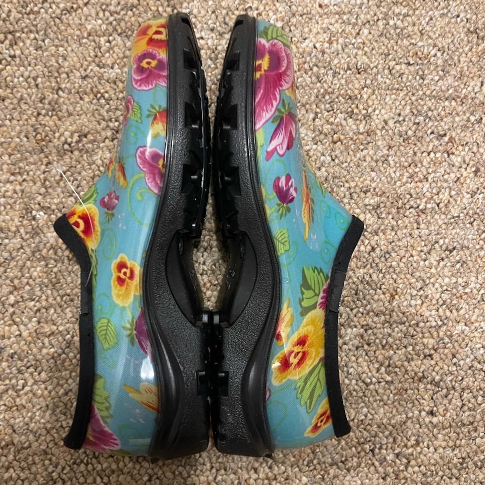 Sloggers Floral Women's Rain Boots - Blue and Multicolor ~ New! - Picture 4 of 11